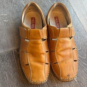 PIKOLINOS Men's Brown Leather Sandals